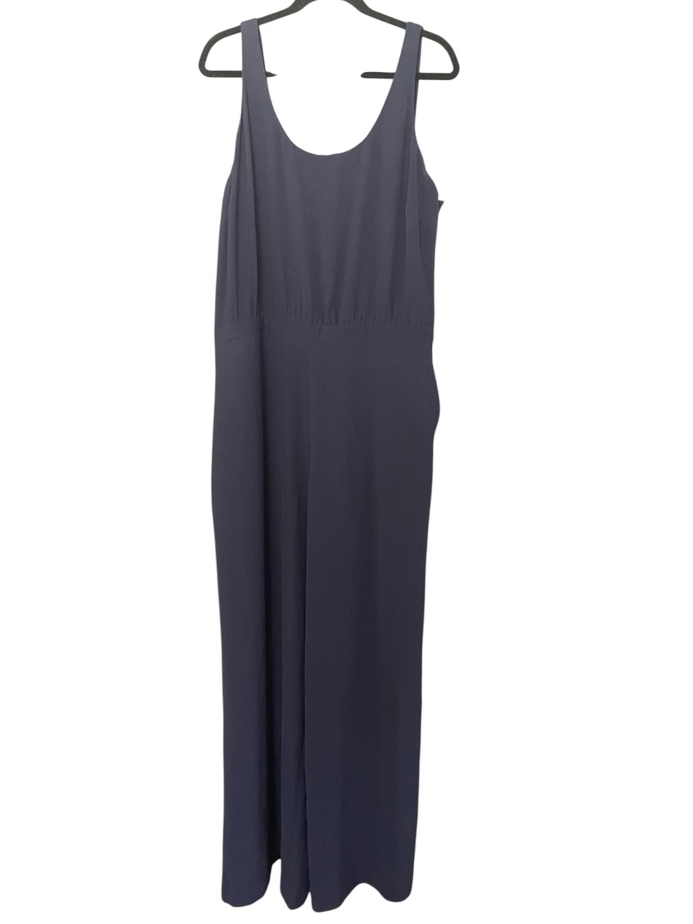 DKNY Sleeveless Wide-Leg Navy Blue Jumpsuit women’s XL scoop neck casual classic